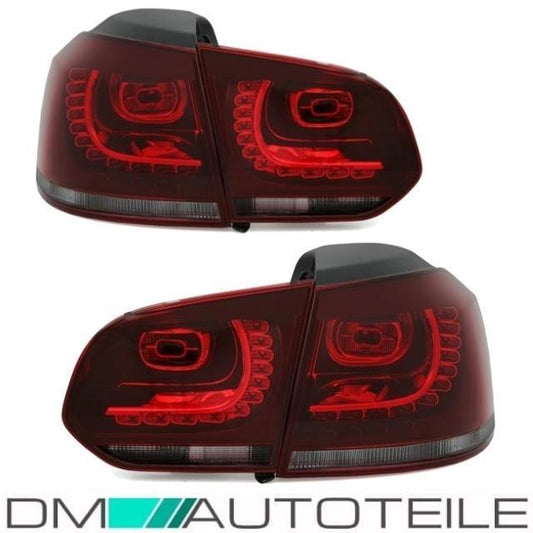 LED Rückleuchten Heckleuchten Kirschrot + 3. Bremsleuchte passt für VW Golf 6