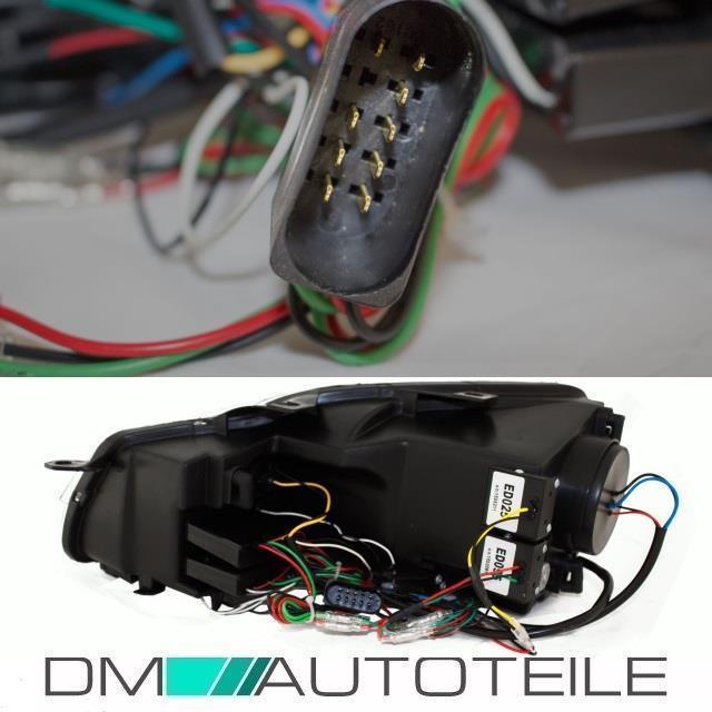Scheinwerfer SET Rote Leiste 3D TFL U LED passt für VW Golf 6 ab 2008-2012