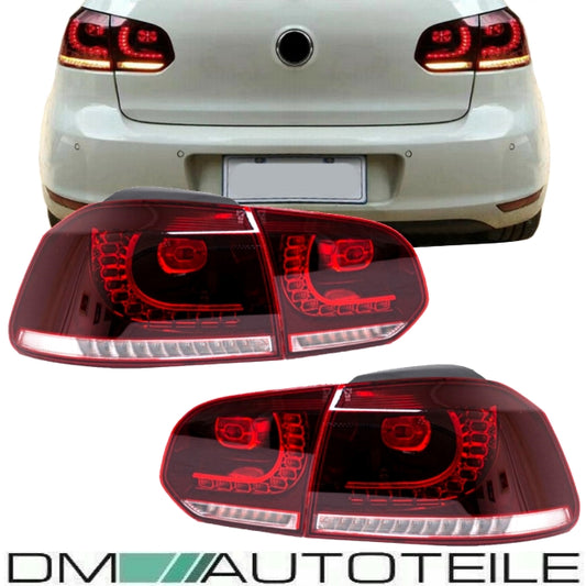 LED Rückleuchten 08-12 dynamische Blinker Laufblinker Rot Weiß passt für Golf 6