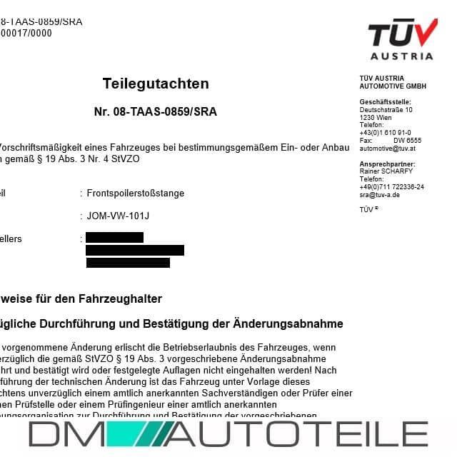 Frontschürze Stoßstange vorne für VW Golf 4 ALU RACE + R32 GITTER aus Alu