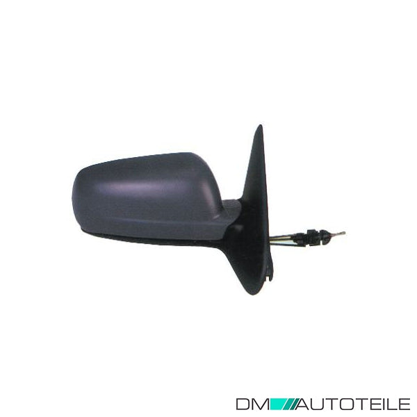 Außenspiegel rechts kpl. glatt mech. schwarz passt für Seat Toledo II, Leon