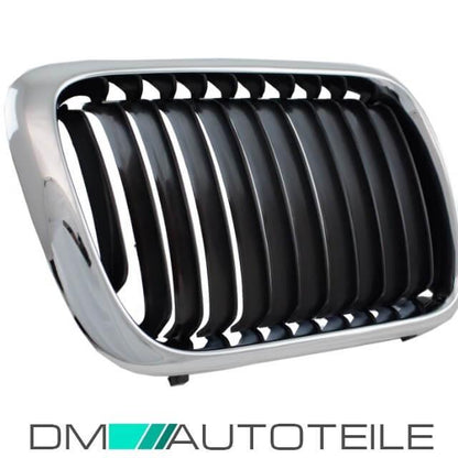 SATZ Kühlergrill Chrom Schwarz passend für alle BMW E36 1996-1999 Facelift Modelle