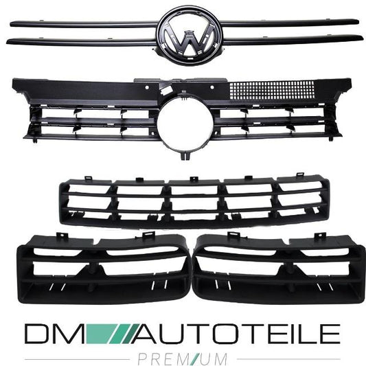 Stoßstangengitter Stoßstange SET + Kühlergitter komplett 5 tlg. passt für VW Golf 4 ab 1997-2003