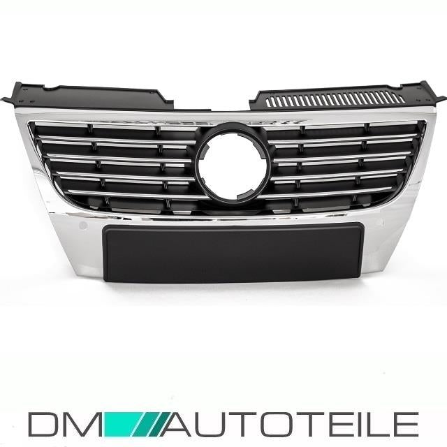 Kühlergrill Frontgrill Chrom Schwarz mit PDC passt für VW Passat 3C ab 2005-2010