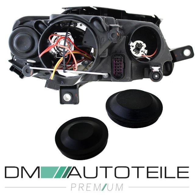 Scheinwerfer SET Klarglas Schwarz H7/H7 + Birnen passt für VW Passat 3C ab 2005-2010