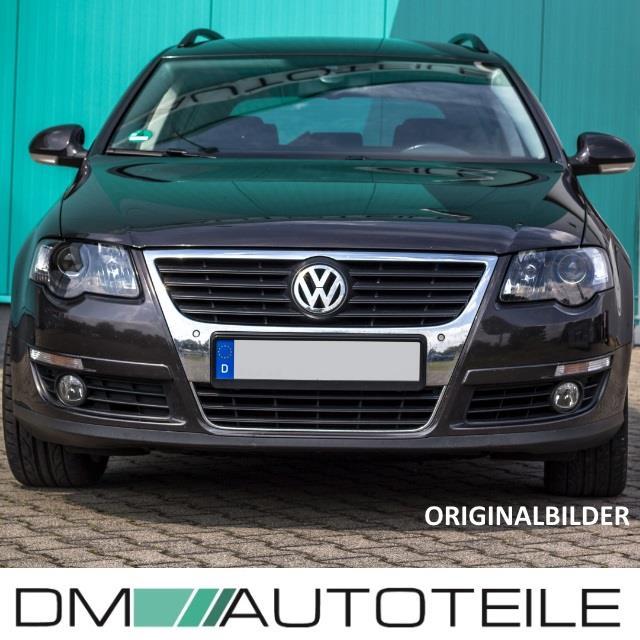 Scheinwerfer SET Klarglas Schwarz H7/H7 + Birnen passt für VW Passat 3C ab 2005-2010