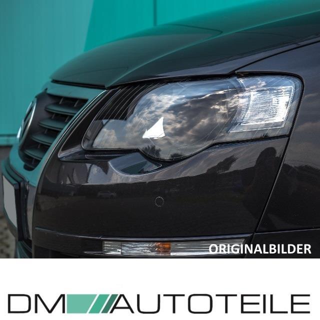 Scheinwerfer SET Klarglas Schwarz H7/H7 + Birnen passt für VW Passat 3C ab 2005-2010