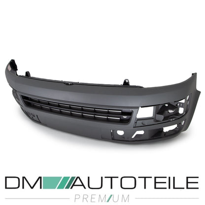 Stoßstange vorne genarbt dunkelgrau+Gitter für VW Transporter T5 Facelift 09-15