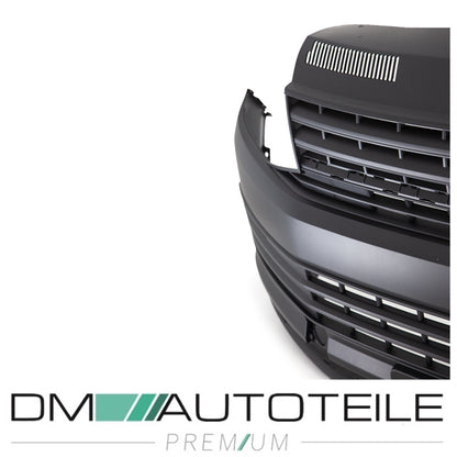 Stoßstange vorne komplett +Gitter schwarz passt für VW Transporter VI T6 15-19
