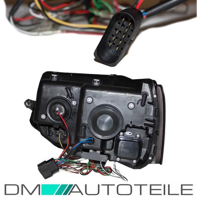 LED Tagfahrlicht Scheinwerfer Klarglas Schwarz DRL passt für VW T5 GP ab 2015