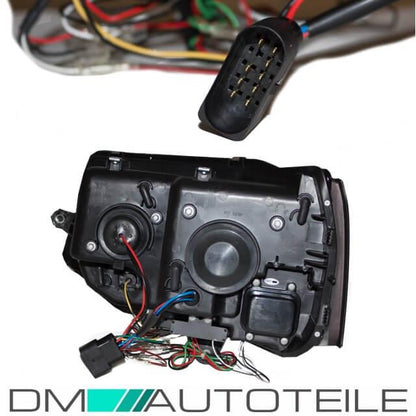 LED Tagfahrlicht Scheinwerfer Klarglas Schwarz DRL passt für VW T5 GP ab 2015