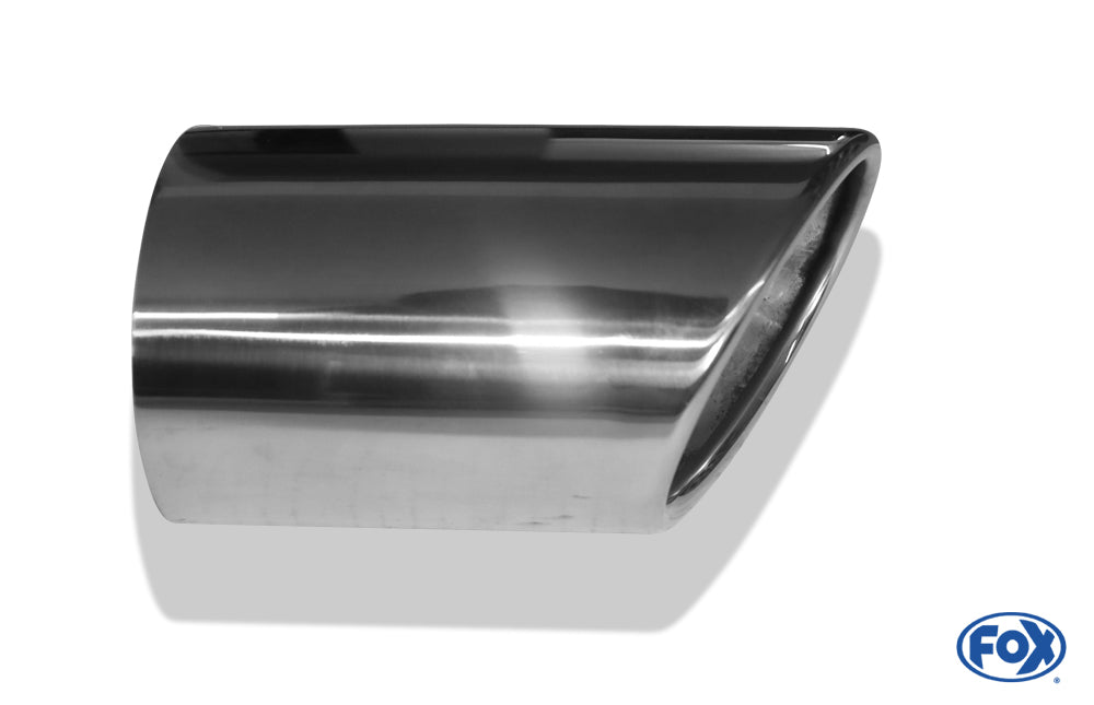 FOX Anschweißendrohr Typ 39 Links 115x85 mm / Länge: 160 mm - oval  Porsche / seitlich eingerollt / mit Absorber