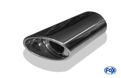 FOX Anschweißendrohr Typ 39 Rechts 115x85 mm / Länge: 240 mm - oval  Porsche / seitlich eingerollt / mit Absorber