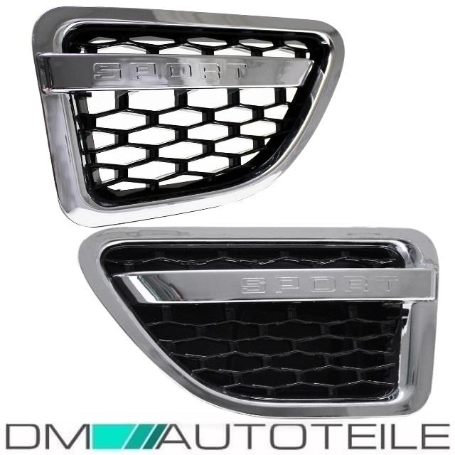 Range Rover L320 Kotflügelgitter Grill rechts/links schwarz/silber Bj 10-13