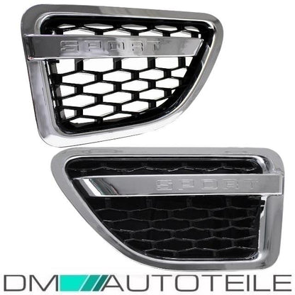 Range Rover L320 Kotflügelgitter Grill rechts/links schwarz/silber Bj 10-13