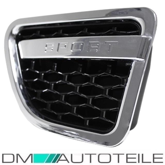 Range Rover L320 Kotflügelgitter Grill rechts/links schwarz/silber Bj 10-13