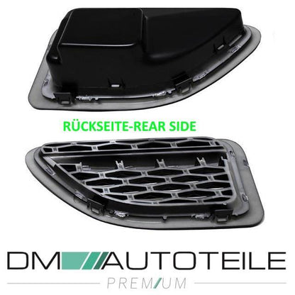 Set Range Rover Sport L320 Kühlergrill + Kotflügelgitter Schwarz Glanz 05-10