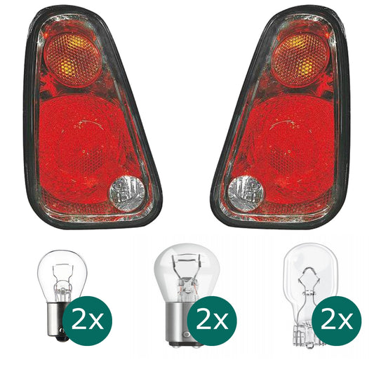 Depo / TYC Rückleuchte rot links passt für Mini Cooper R50 R52 R53 ab 2004-2006 inklusive Leuchtmittel/Birnen