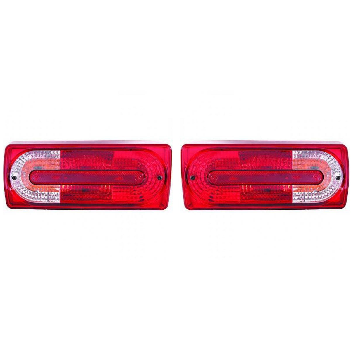 Depo / TYC Rückleuchte SET passt für Mercedes G-Klasse rot/chrom ab 97-18