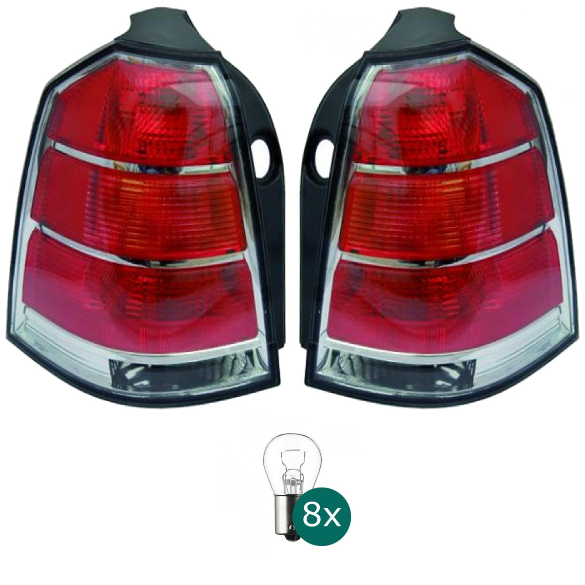 Depo / TYC  Heckleuchte links passt für Opel Zafira Family B A05 ab 05-07 inklusive Leuchtmittel/Birnen