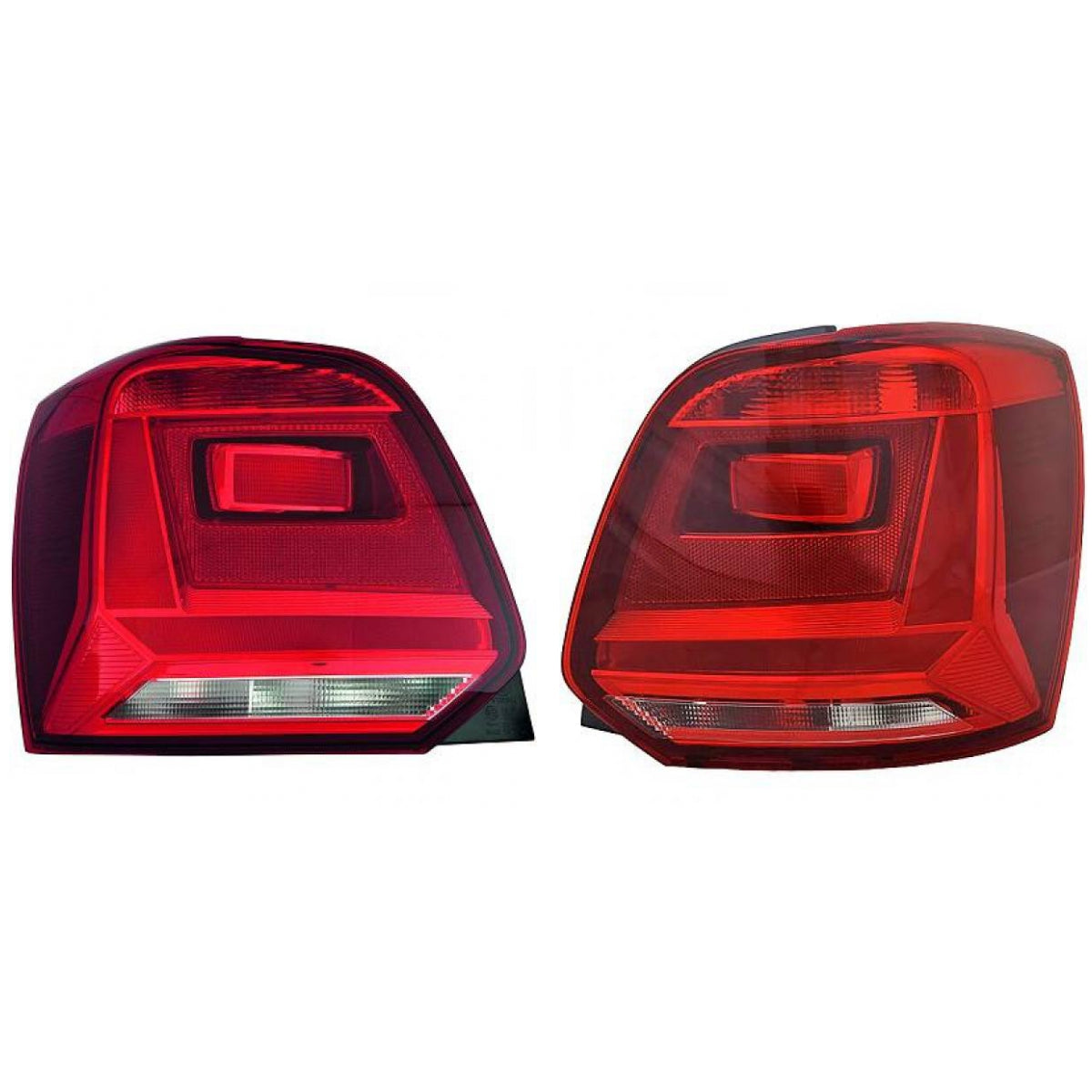 Depo / TYC Rückleuchte rauchgrau SET passt für VW Polo V (6C1) ab 14-17