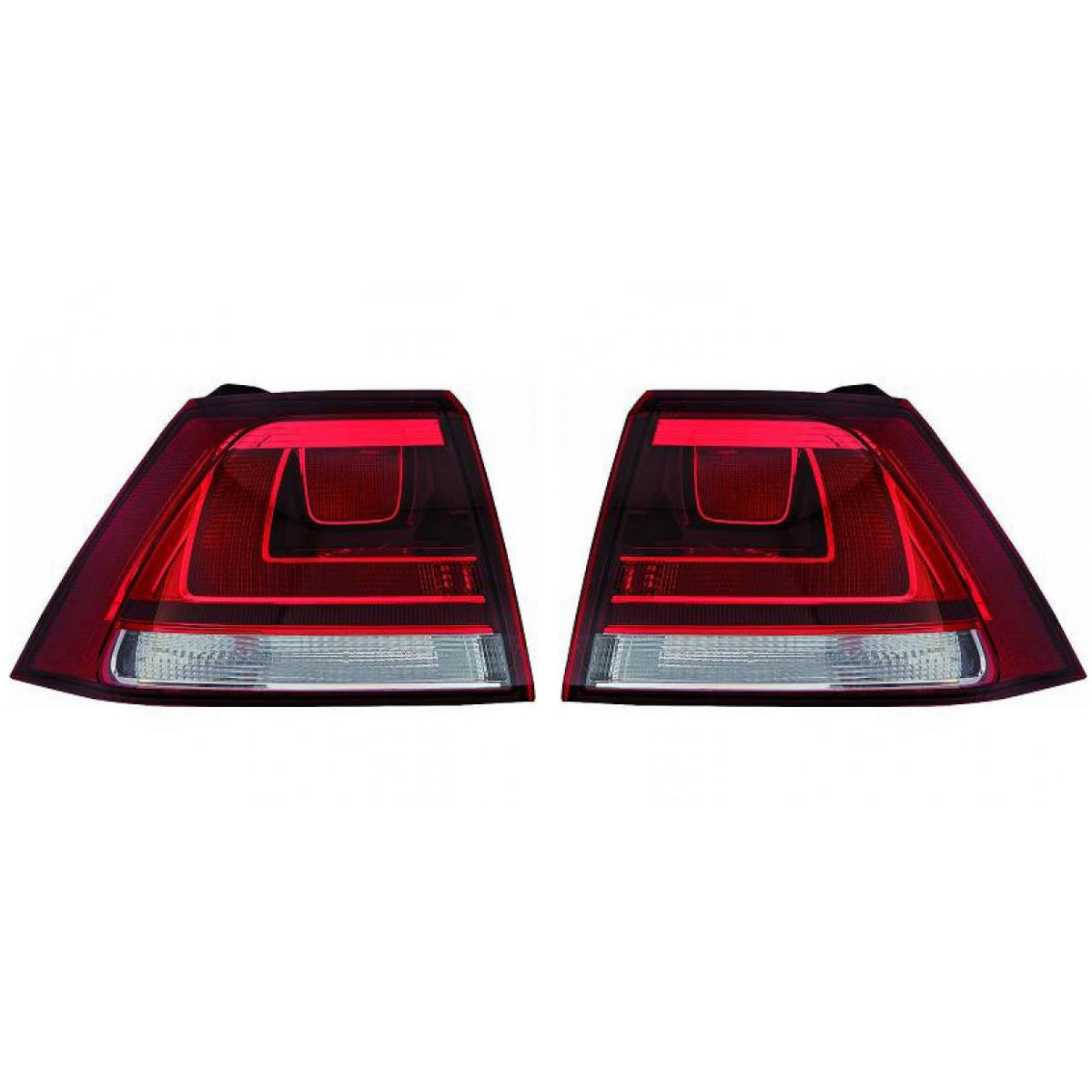 Depo / TYC Rückleuchte W21W getönt SET passt für VW Golf VII (BE2) ab 12-17