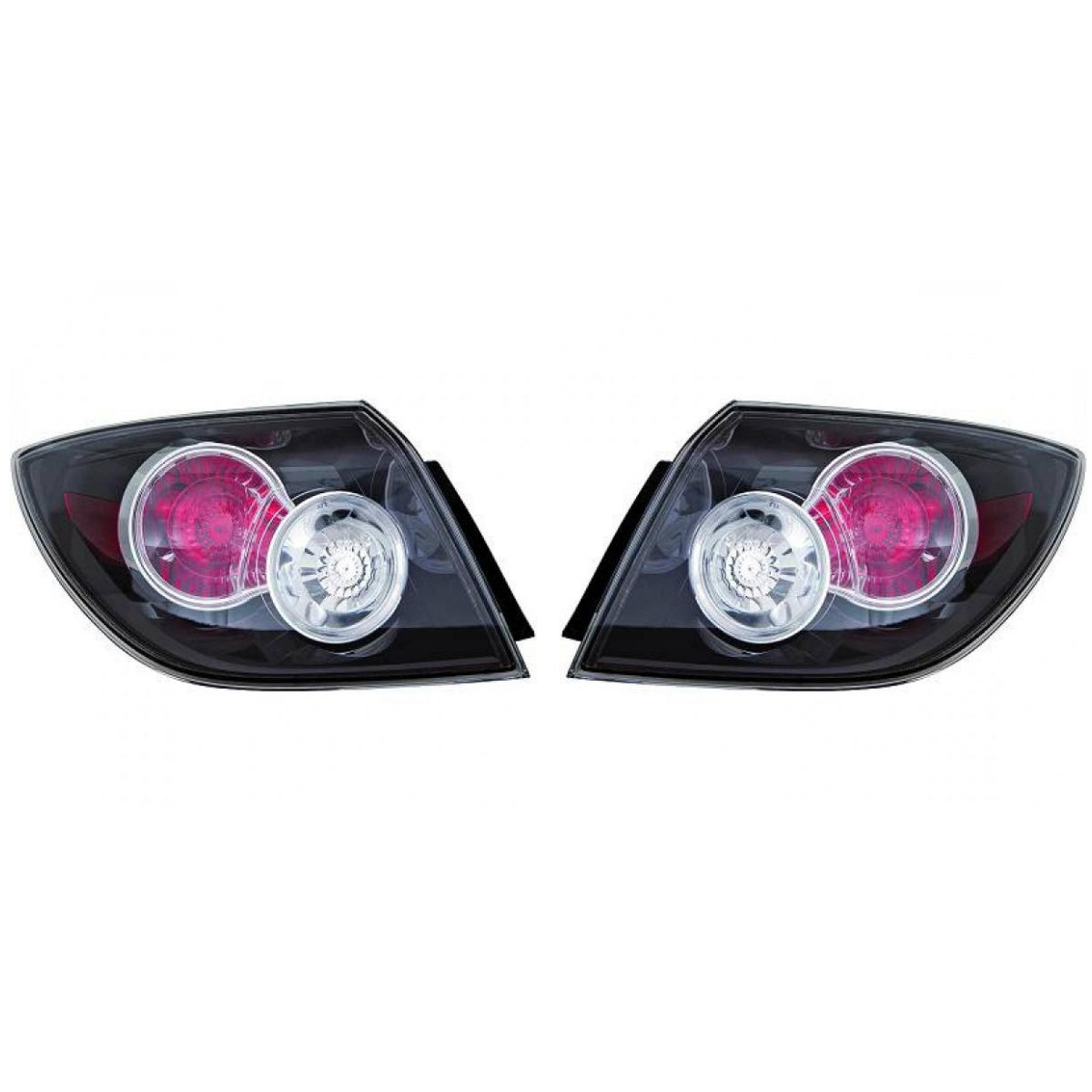 OE Depo / TYC Rückleuchte außen schwarz SET passt für Mazda 3 (BK14) ab 06-09