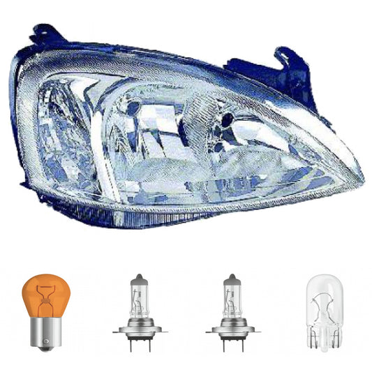 Depo / TYC Scheinwerfer Hauptscheinwerfer Frontscheinwerfer rechts H7/H7 für Opel Corsa C/Combo Baujahr 2002-2006 inklusiv...