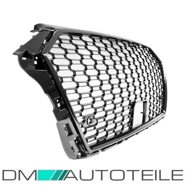 Kühlergrill Wabengrill PDC Schwarz Glanz passt für Audi A3 8V Facelift auch RS3 ab 2015