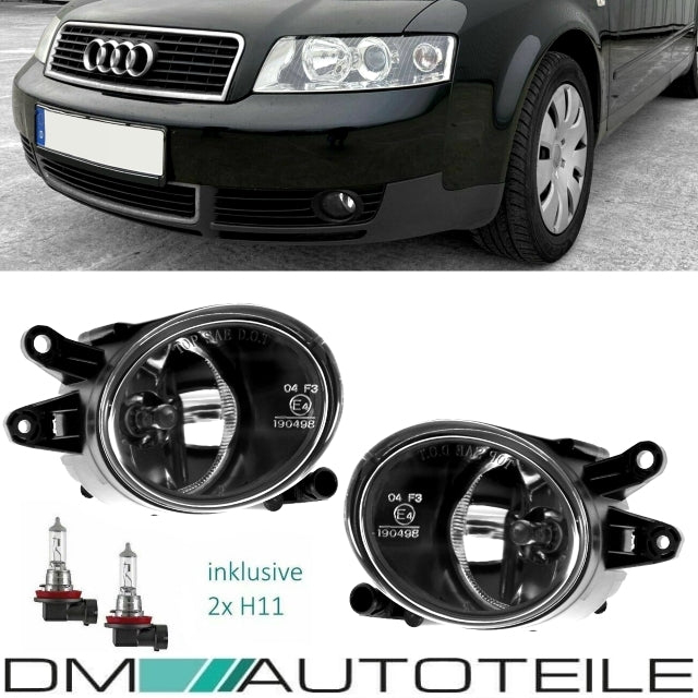 Audi A4 8E B6 Nebelscheinwerfersatz Klarglas Bj 00-04 inklusive H11 Birnen