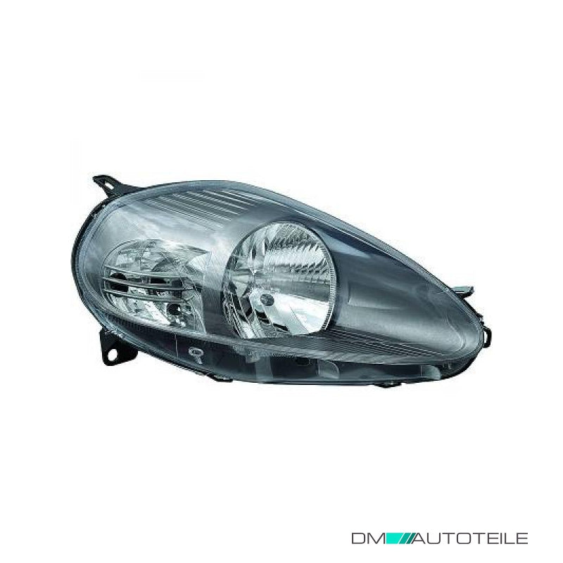 Scheinwerfer anthrazit H4 links passt für Abarth/Fiat GrandE Punto 199 ab 05-08