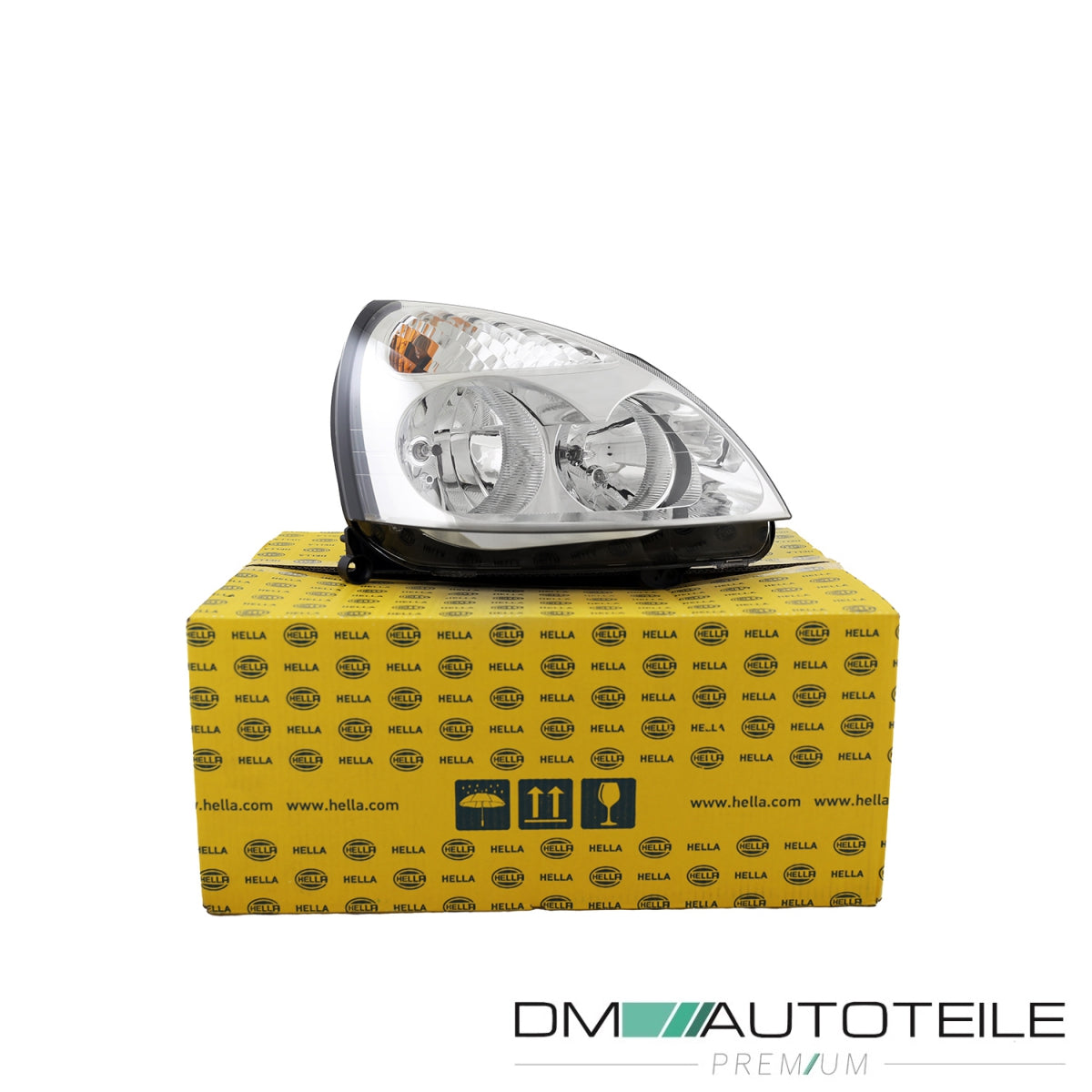 Original Hella Scheinwerfer H7/H1 rechts passt für Renault Clio II THALIA 05/09>