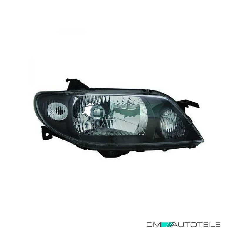 Scheinwerfer Depo schwarz H4 rechts passt für Mazda 323 F/VI/S (BJ) ab 2000-2003