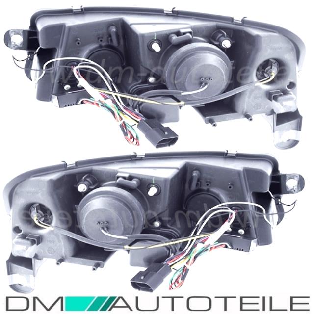 Audi A6 4F Klarglas Schwarz Scheinwerfer Rechts & Links mit echtem Tagfahrlicht 04-08