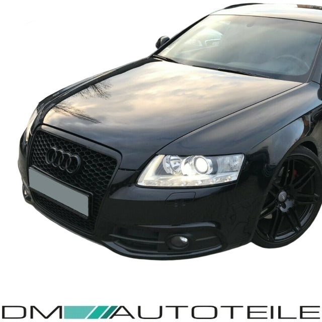 Kühlergrill Wabengrill Schwarz glanz passend für Audi A6 C6 4F Facelift 08-11