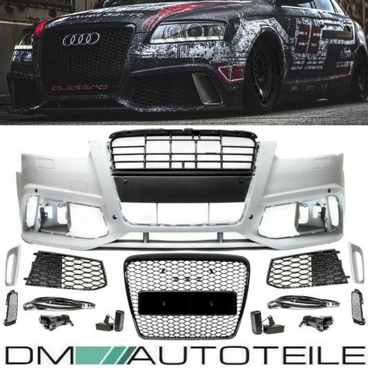 Sport-Stoßstange vorne + Wabengrill passt für Audi A6 4F ab 2004-2011 kein RS6