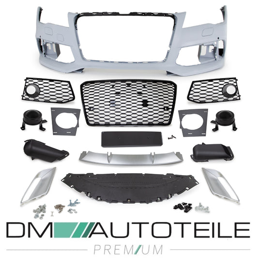 Sport Stoßstange komplett + Grill Wabendesign Schwarz glanz passt für Audi A7 4G Bj 10-14 nicht RS7