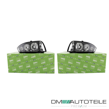 Original Valeo Halogen Scheinwerfer H3 H7 SET passt für Audi A2 8Z0 1999-2005