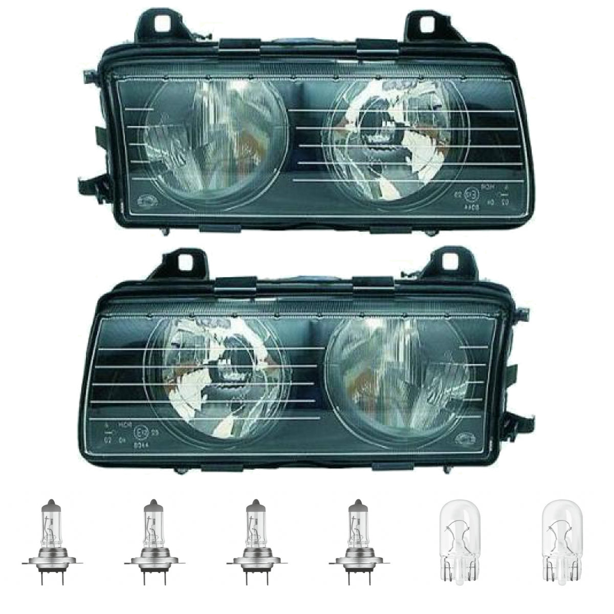 Scheinwerfer links H7/H7 passt für BMW 3er E36 Limo Coupe Cabrio Touring 94-99