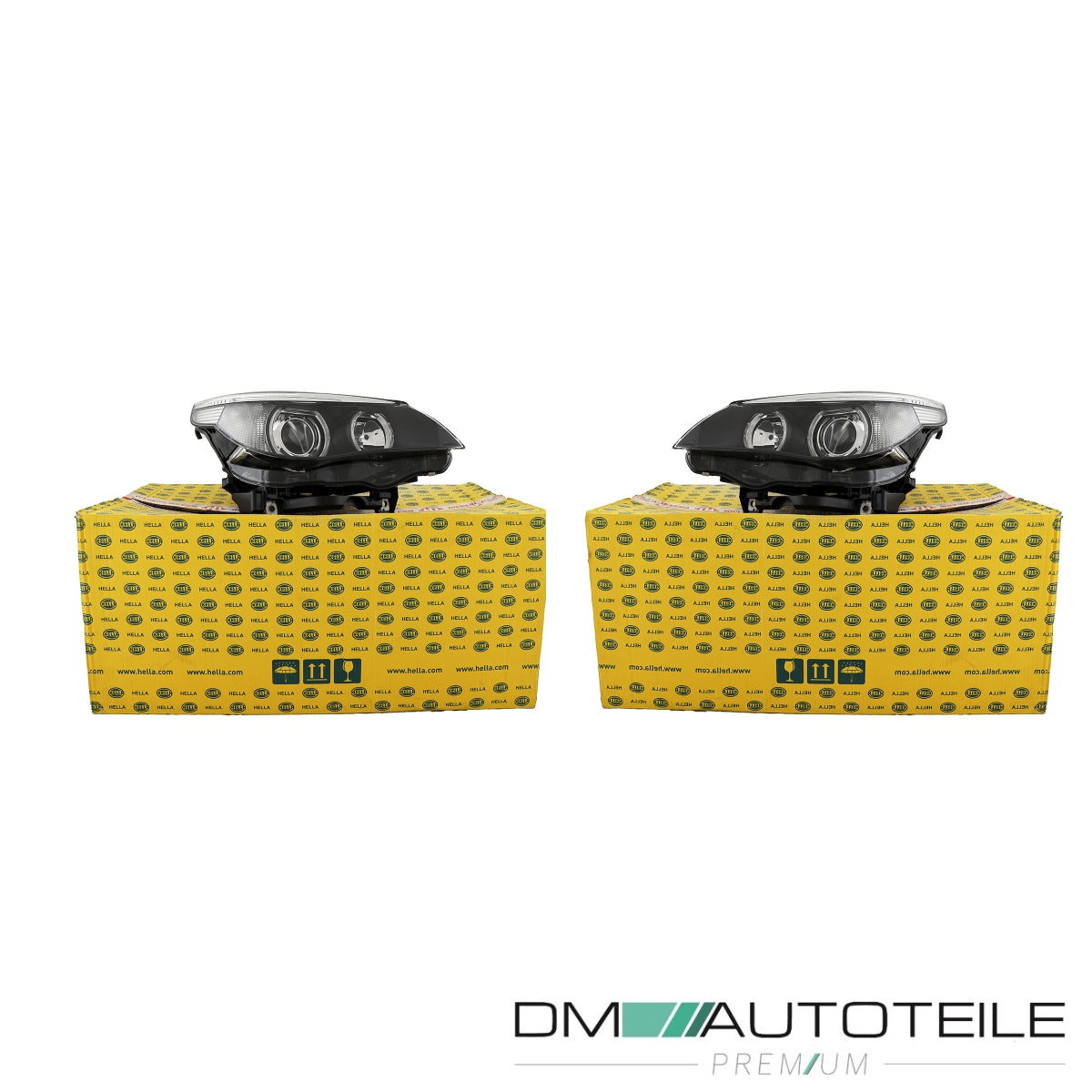 Original Hella D2S/H7 Xenon Scheinwerfer SET passt für BMW 5er E60 E61 03-04