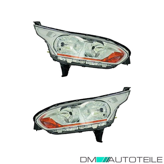 Scheinwerfer Depo H7 SET passt für Ford Transit Connect V408 chrom ab 13-15