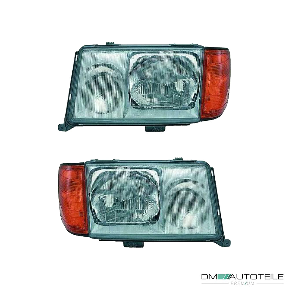 Bosch Scheinwerfer H4 SET passt für Mercedes Blinker gelb W124/S124 ab 89-93