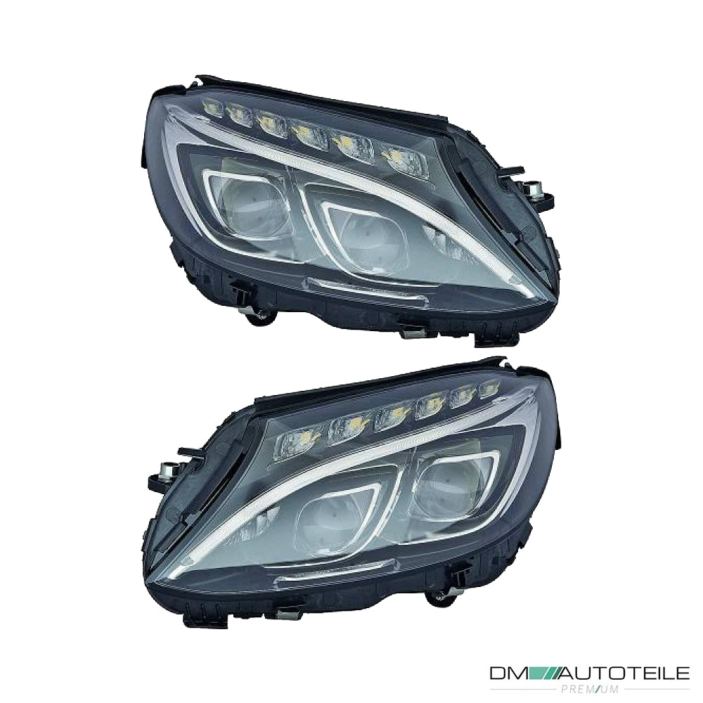 Marelli Scheinwerfer + LED SET passt für Mercedes C (W205/S205/C205) ab 14-18