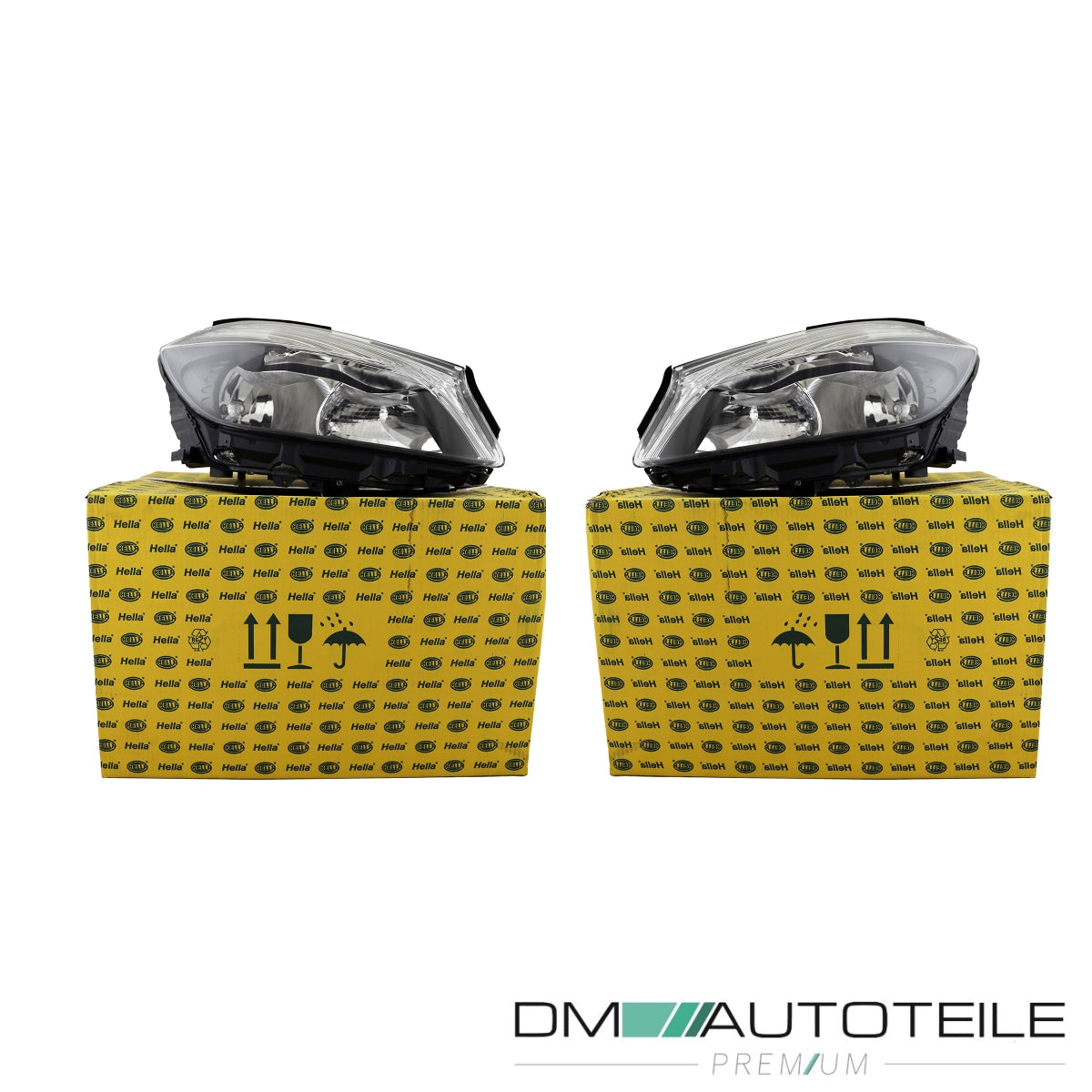 Hella Halogen Scheinwerfer H7/H15 SET passend für Mercedes A (W176) ab 12-18
