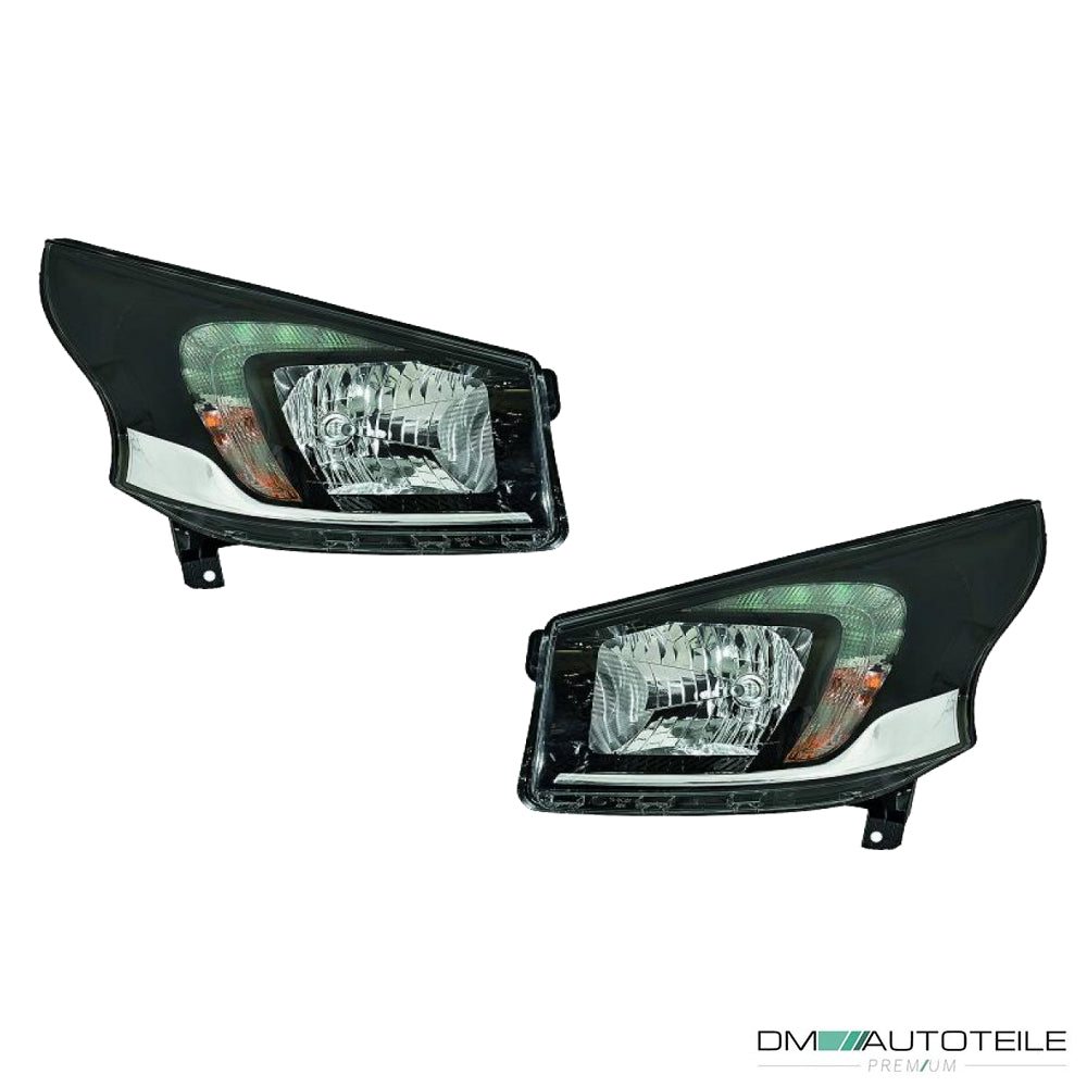 Hella Scheinwerfer H4 + LED / TGFL SET passt für Opel Vivaro B (X82) ab 14-19