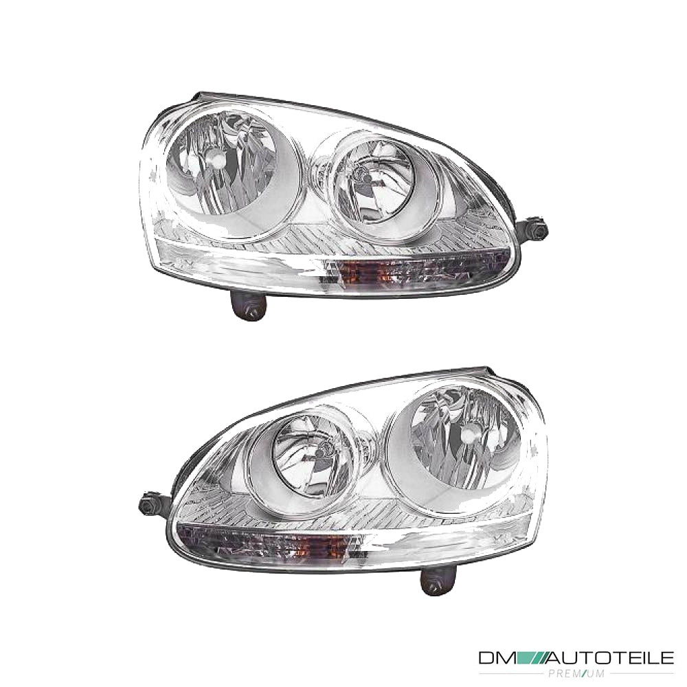 OE Hella Scheinwerfer H7 chrom SET passt für VW Golf V (1K1/1K5/1K2) ab 03-10