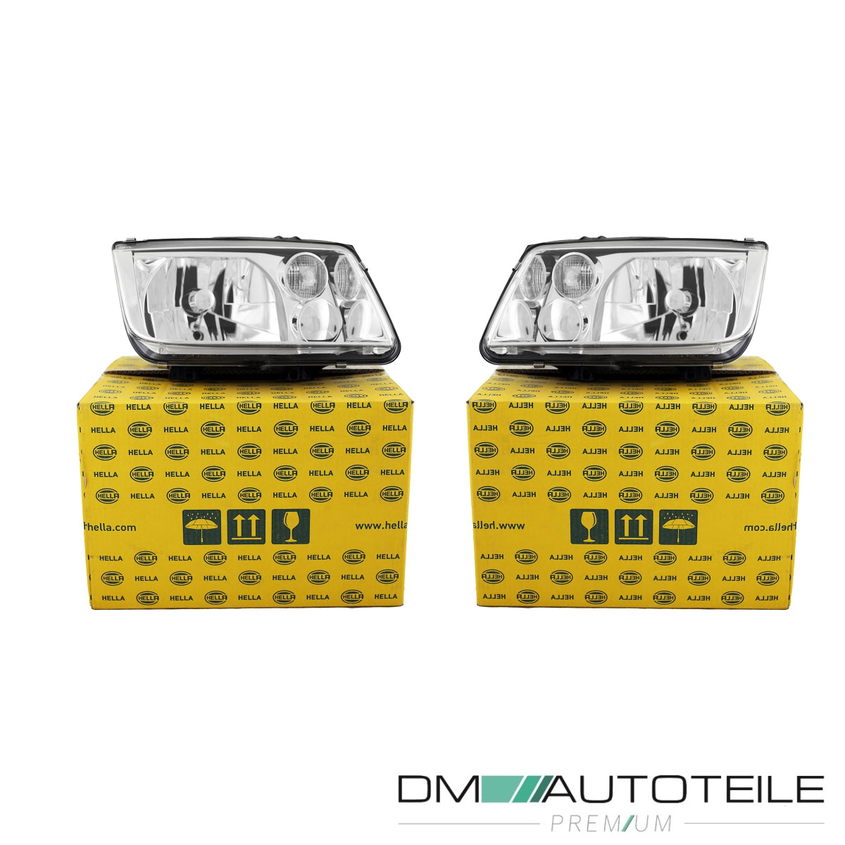 Hella H4 Halogen Scheinwerfer SET passt für VW BORA Variant 1J2/1J6 ab 98-05