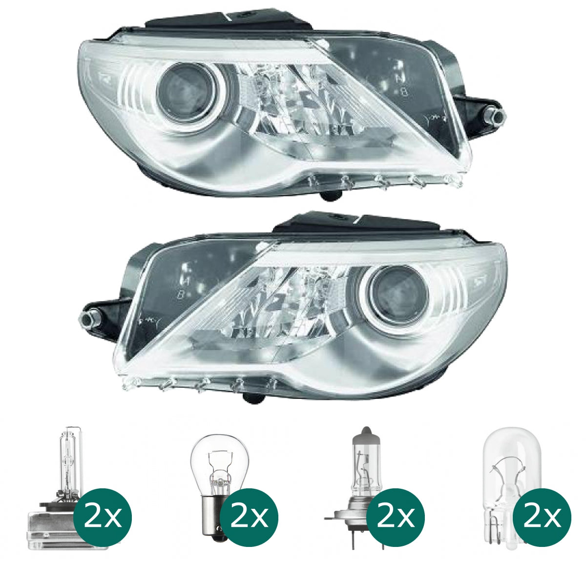 Xenon Scheinwerfer Depo D1S/H7 + KVL links passt für VW Passat CC 357 ab 08-12 inklusive Leuchtmittel/Birnen