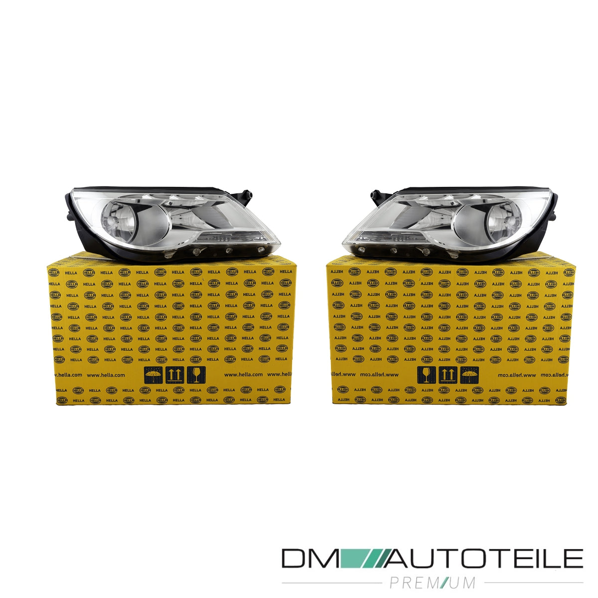 OE Hella FF Halogen H7 Scheinwerfer SET passt für VW Tiguan (5N_) ab 07-11