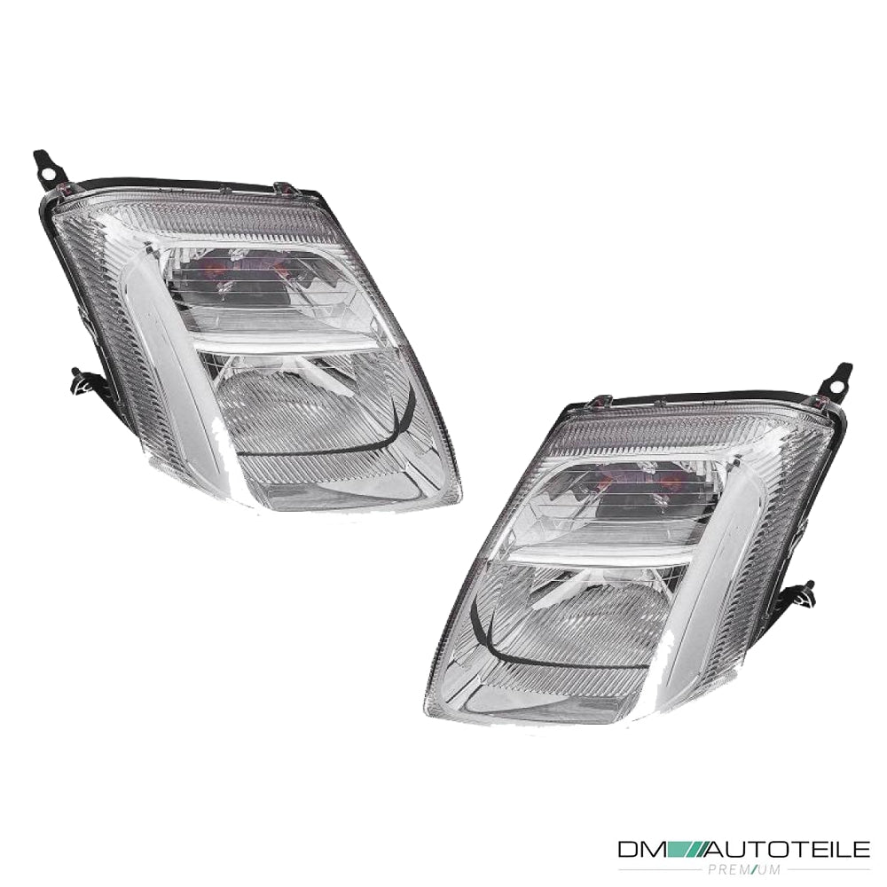 Original Bosch Scheinwerfer H4 SET passt für Citroen C2 (JM) ab Baujahr 03-10